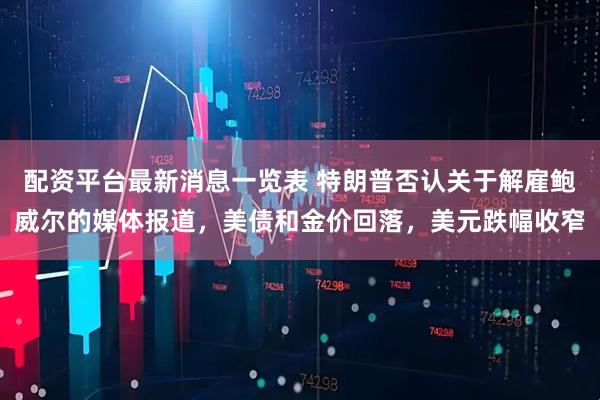配资平台最新消息一览表 特朗普否认关于解雇鲍威尔的媒体报道，美债和金价回落，美元跌幅收窄
